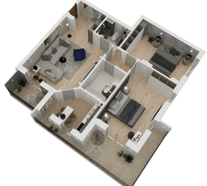 apartament 2 camere tip A10 primaverii 45 constanta
